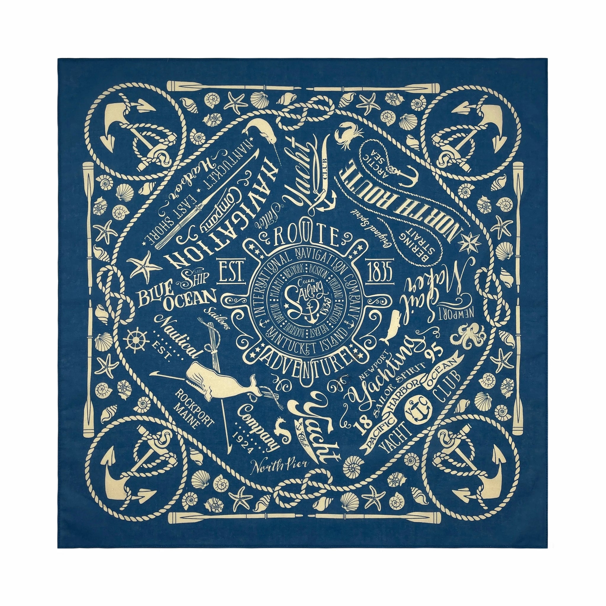 Bandana Motif Ancre Bleu