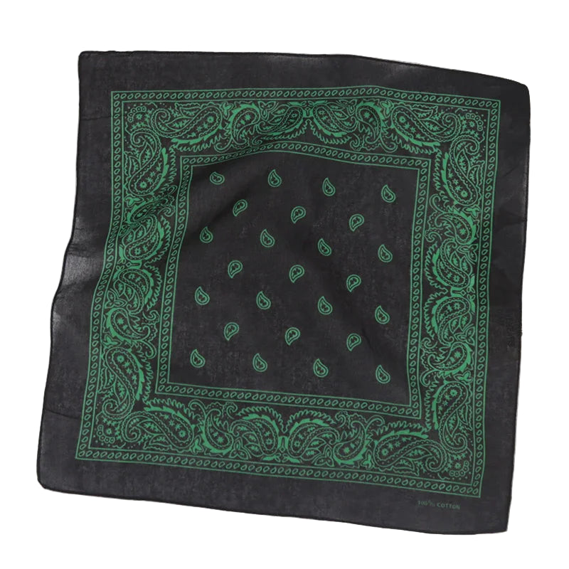 Bandana Noir Imprimé Coloré Vert