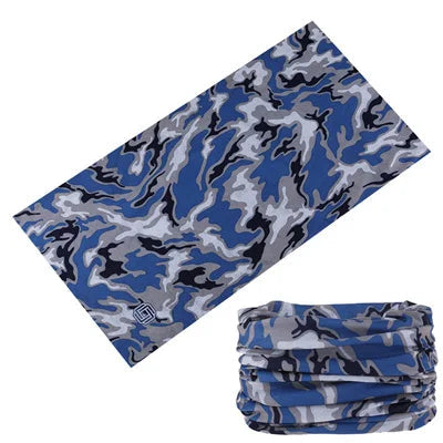 Bandana Tube Motif Militaire Bleu
