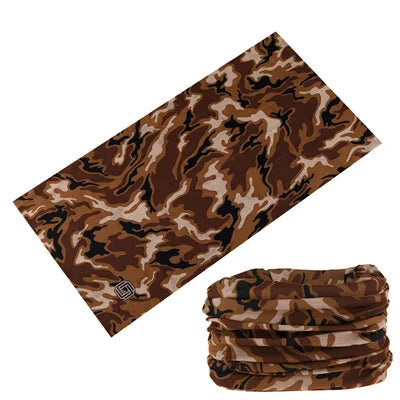 Bandana Tube Motif Militaire Marron