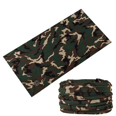 Bandana Tube Motif Militaire Vert