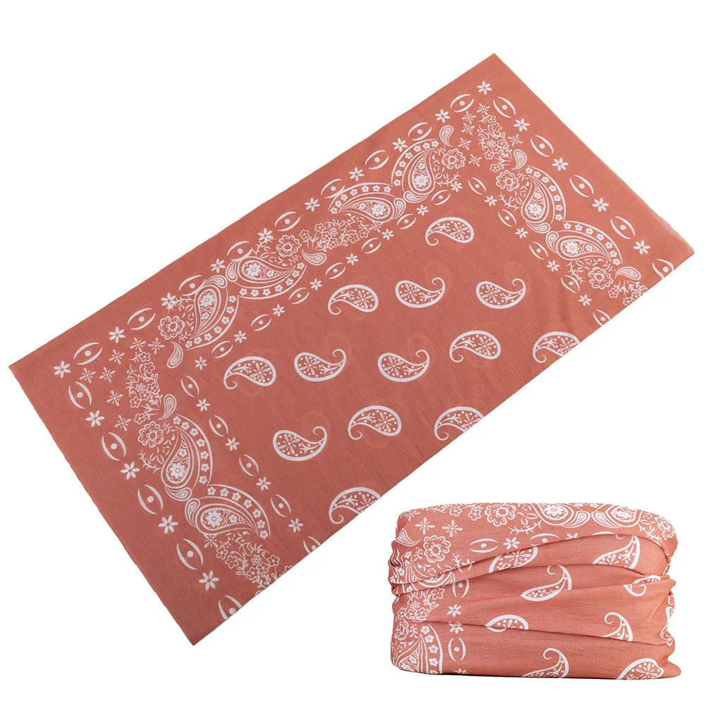 Bandana Tube Sans Couture à Motif Classique Rose