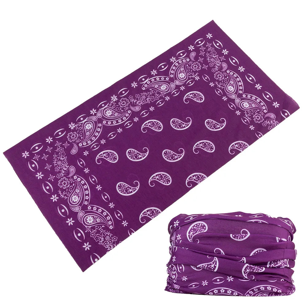 Bandana Tube Sans Couture à Motif Classique Violet
