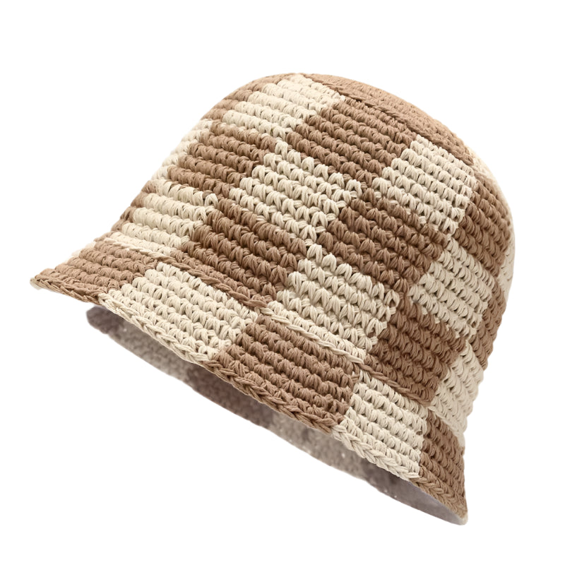 Bob Crochet à Carreaux Marron