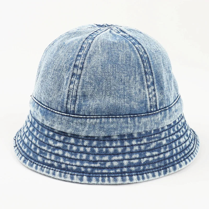 Bob Hip Hop en Denim Délavé Bleu Clair