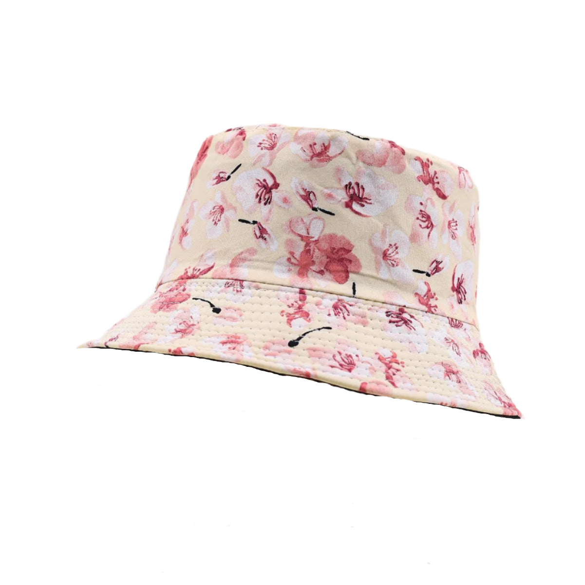 Bob à Motif Floral Jaune