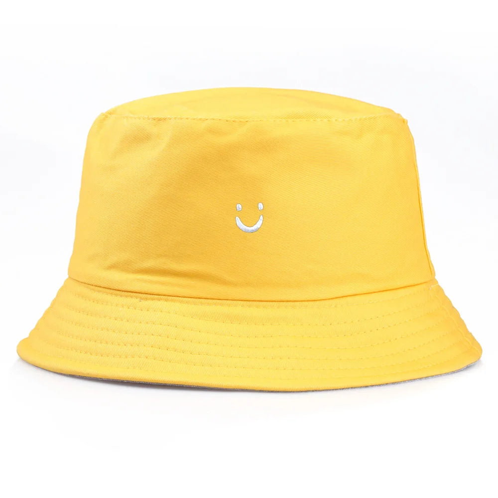 Bob Smiley Brodé Minimaliste Jaune