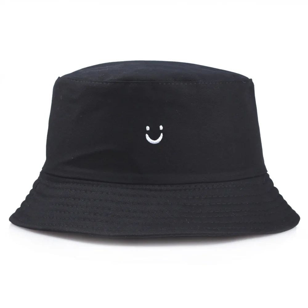 Bob Smiley Brodé Minimaliste Noir