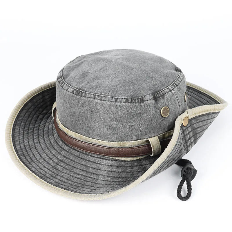 Bob de Pêche à Ceinture en Cuir