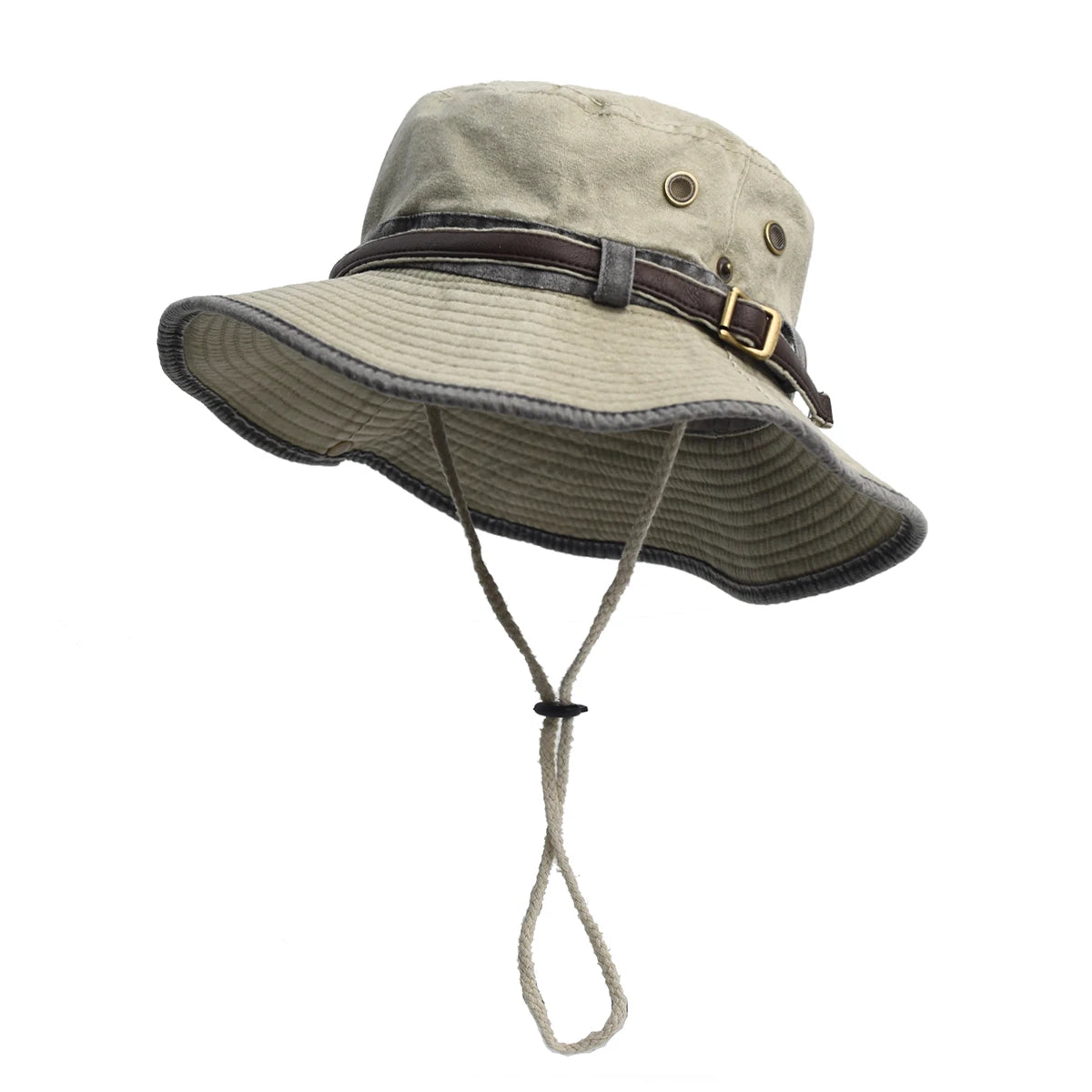 Bob de Pêche en Coton beige