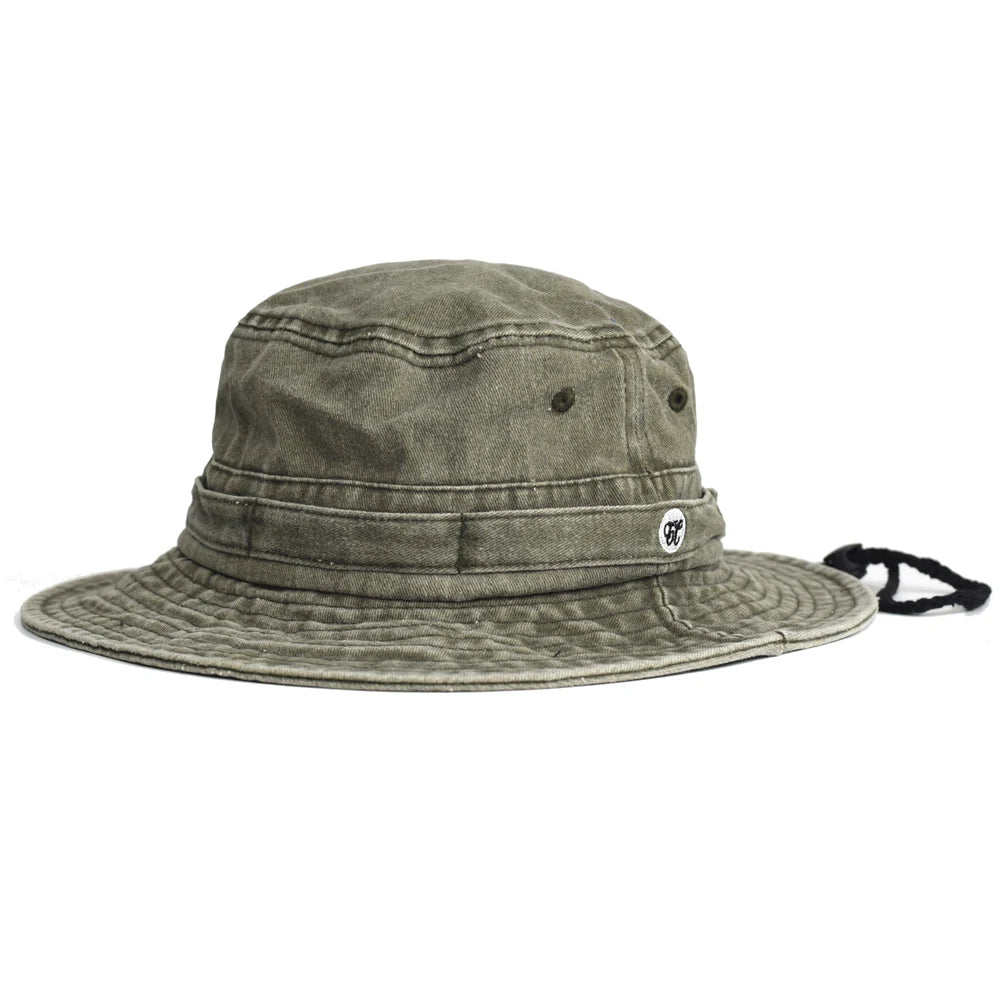 Bob de Randonnée Denim Délavé vert