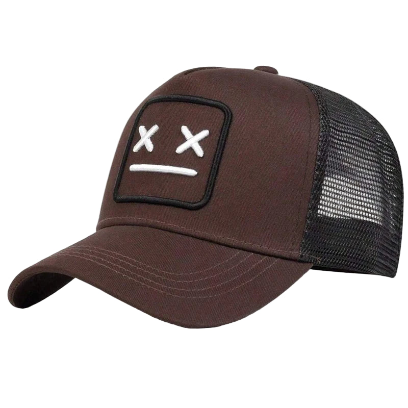 Casquette Brodée Marron Foncé