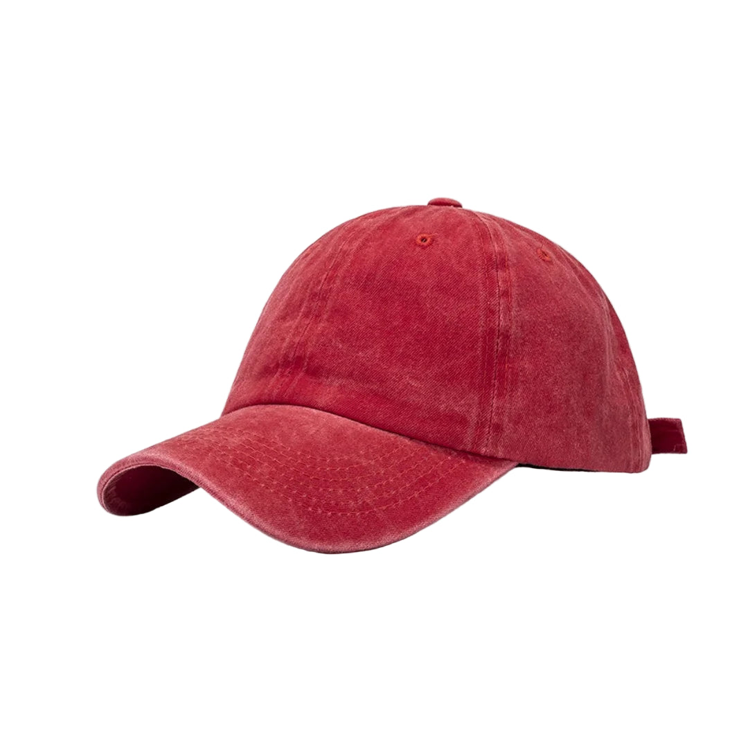 Casquette Homme Délavée Rouge