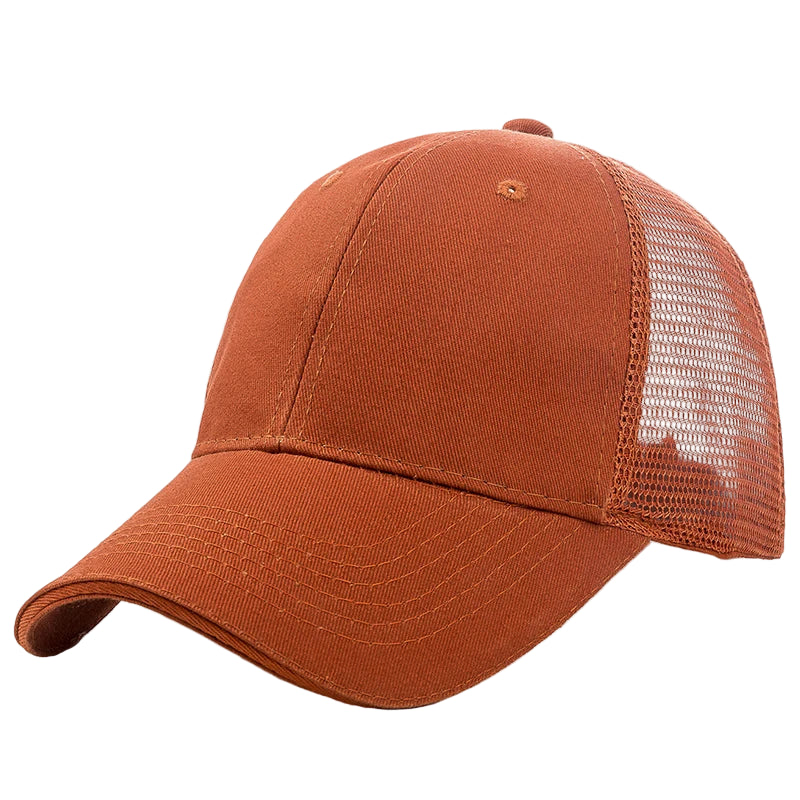 Casquette Respirante Unie Marron