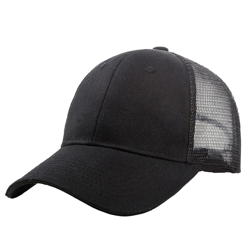 Casquette Respirante Unie Noir
