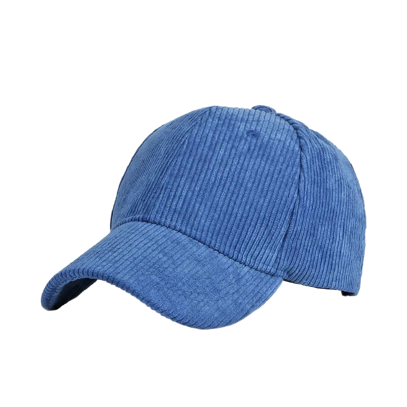 Casquette en Velours Côtelé Bleu
