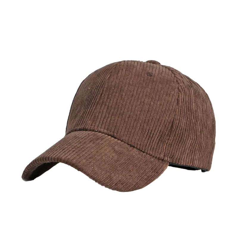 Casquette en Velours Marron