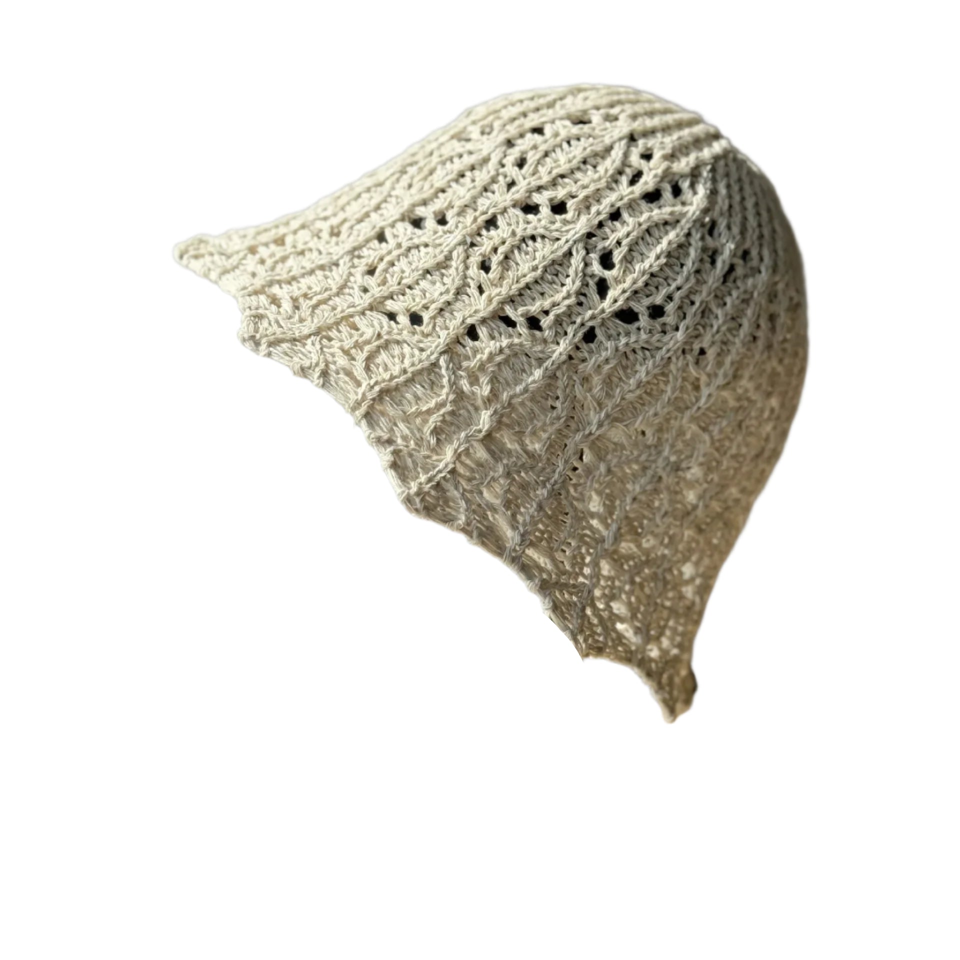 Chapeau Bob Epuré Crochet à Ficelle Beige