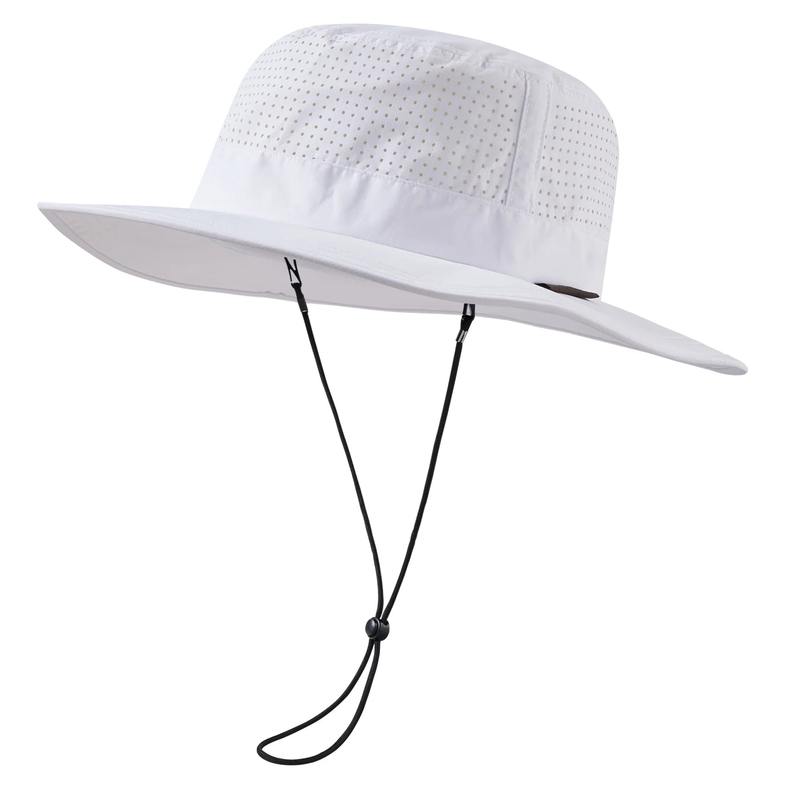 Chapeau de Pêche Perforé Blanc