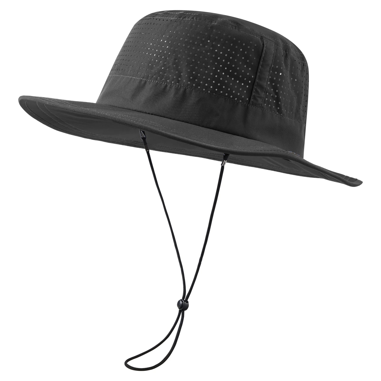 Chapeau de Pêche Perforé Gris Foncé