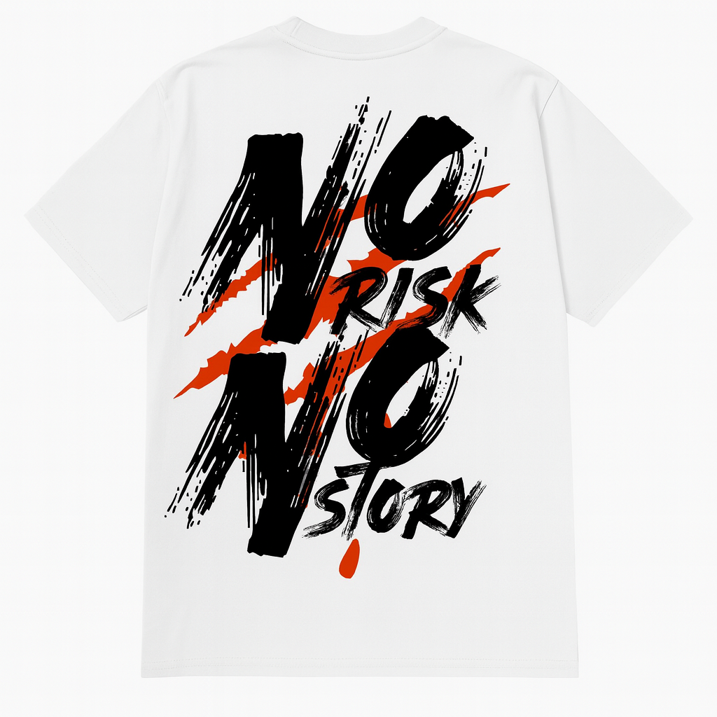 T-shirt Imprimé « No Risk »