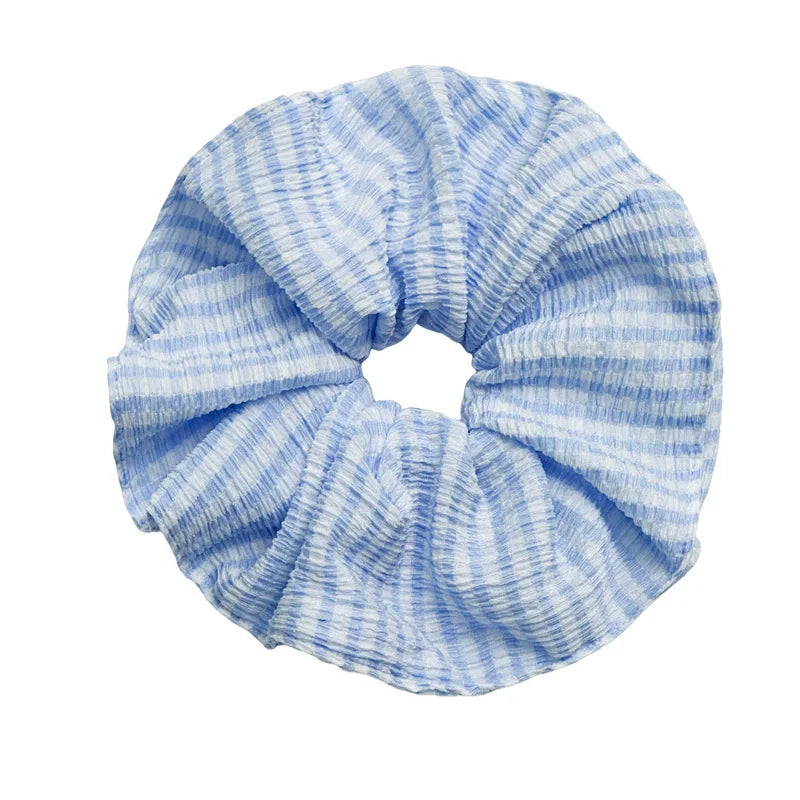 Chouchou à Carreaux Bleu Ciel