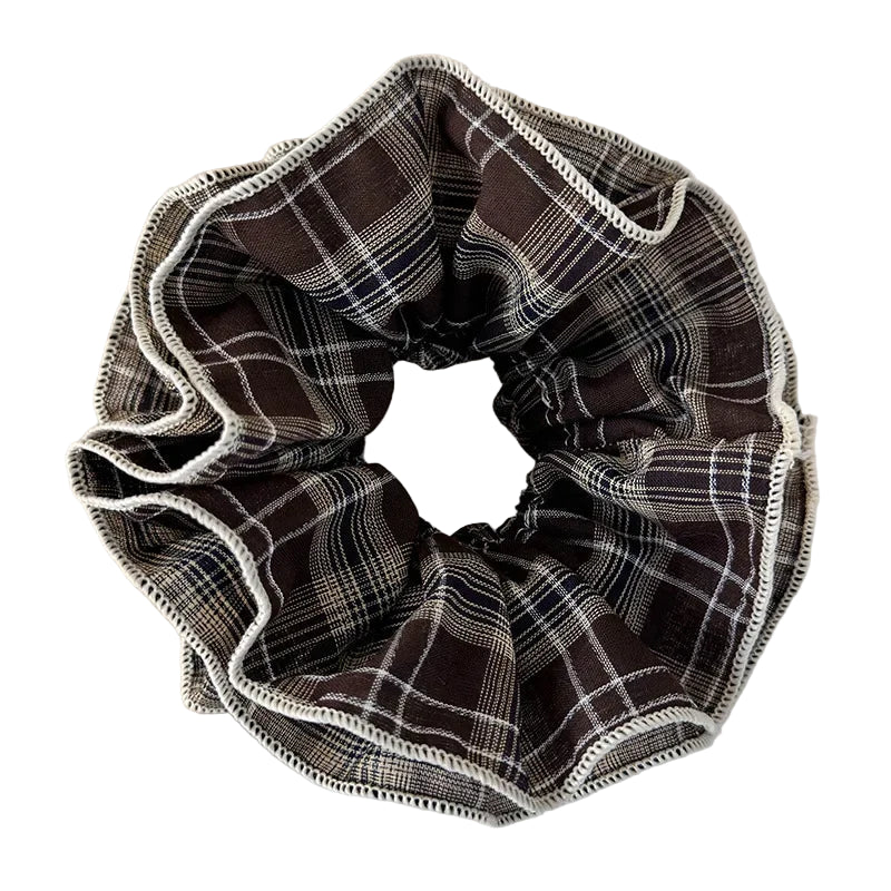 Chouchou à Carreaux Marron
