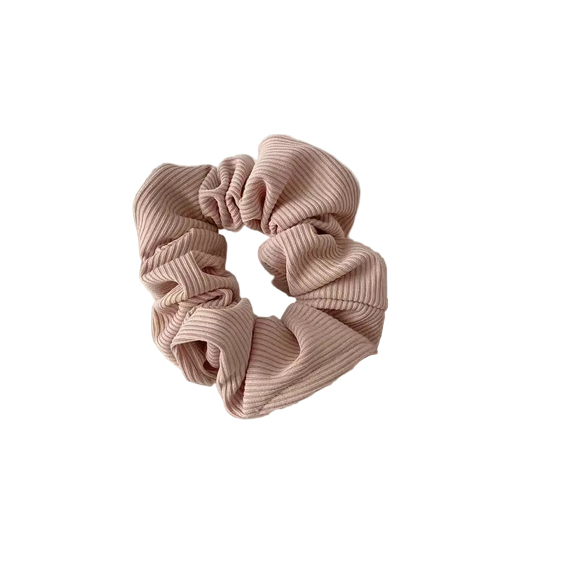 Chouchou Femme Uni en Coton Rose