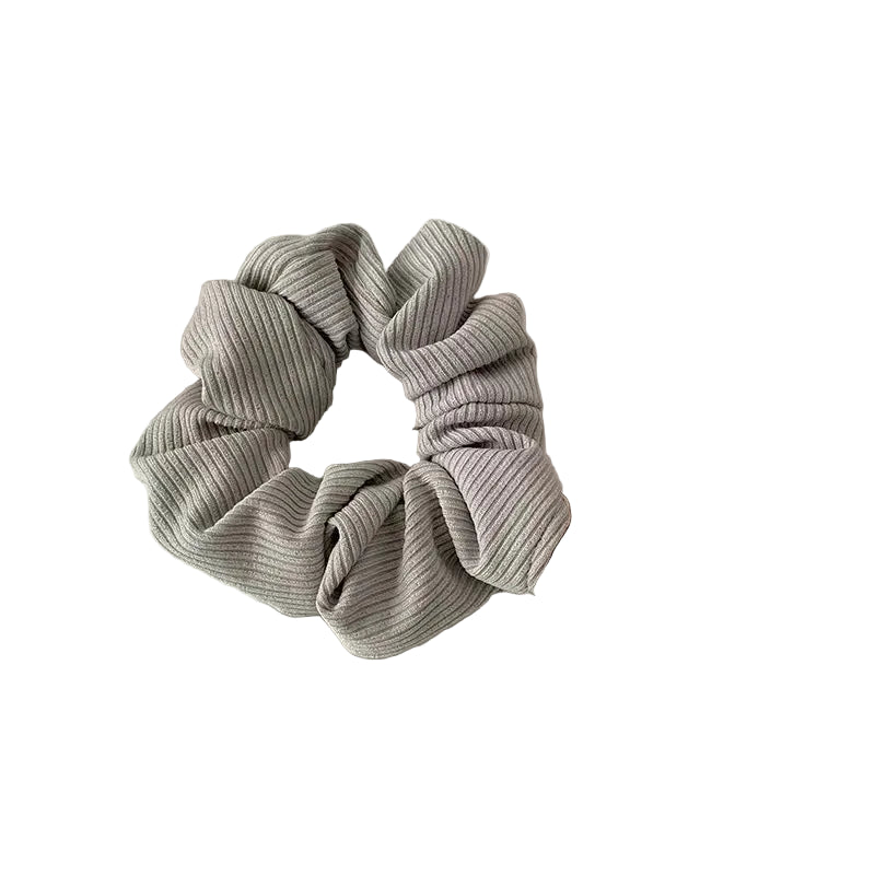 Chouchou Femme Uni en Coton Vert