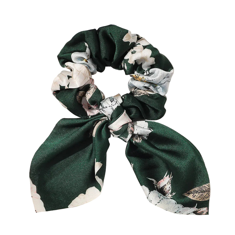 Chouchou à Nœud Fleuri Vert