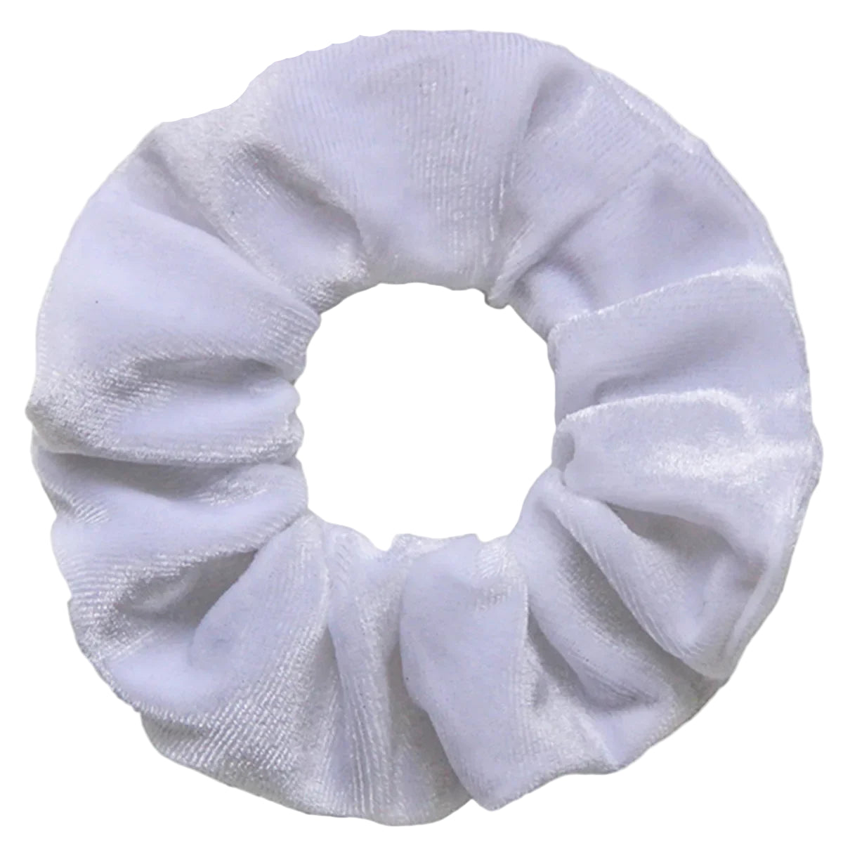 Chouchou en Velours Épuré Blanc