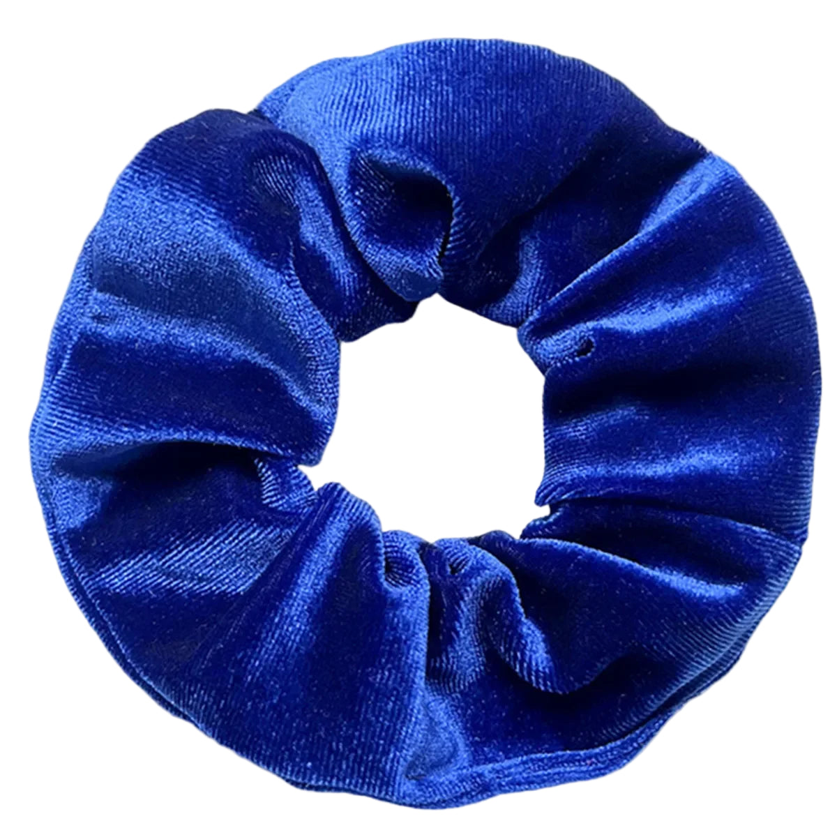 Chouchou en Velours Épuré Bleu