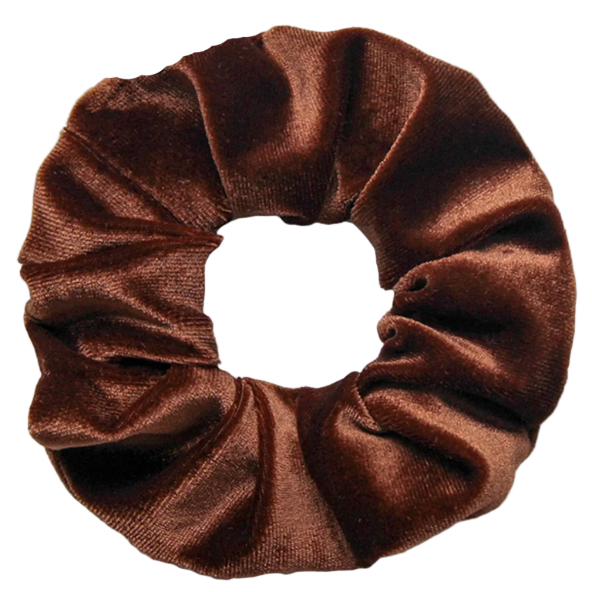 Chouchou en Velours Épuré Marron