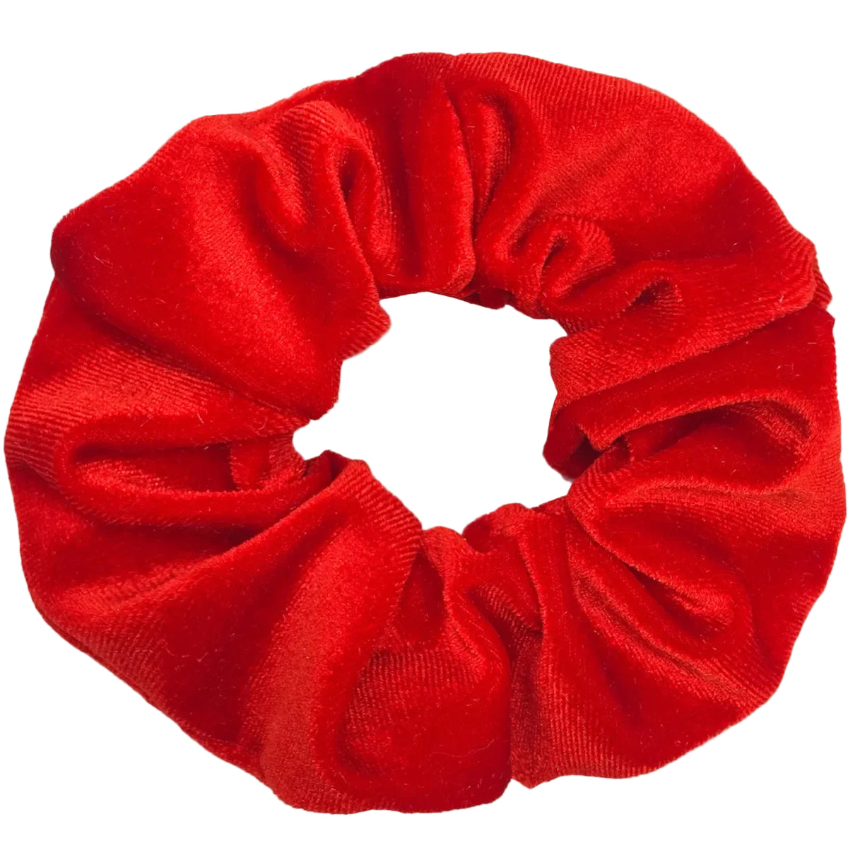 Chouchou en Velours Épuré Rouge