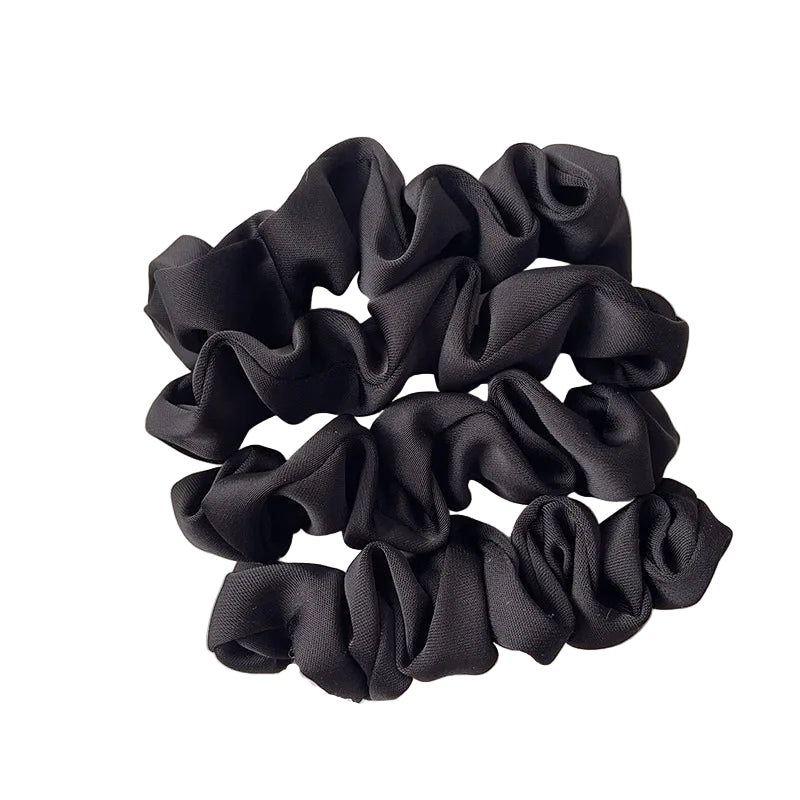 Chouchous en Satin Plissé Noir