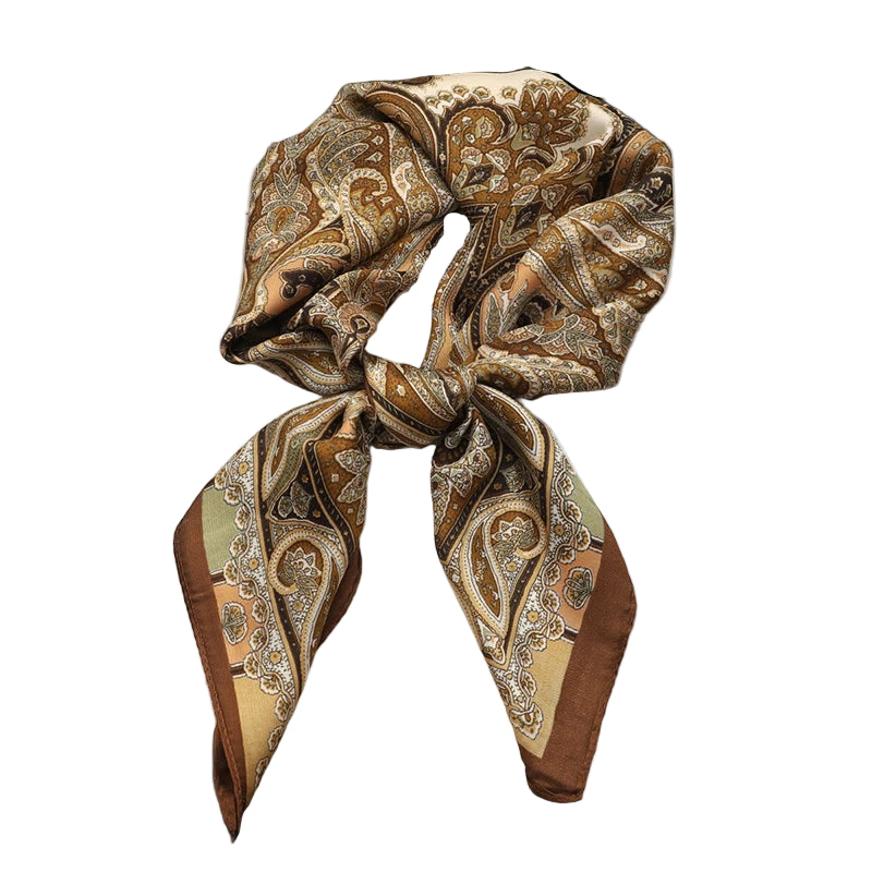 Foulard Femme Classique Raffiné Marron
