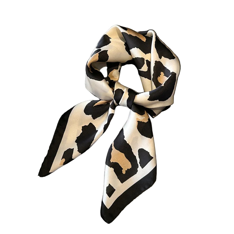 Foulard Femme Léopard Blanc