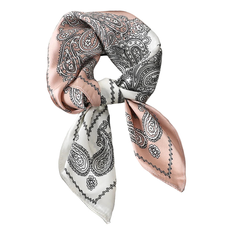 Foulard Femme à Motif Bandana Rose