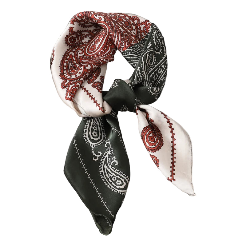 Foulard Femme à Motif Bandana Rouge