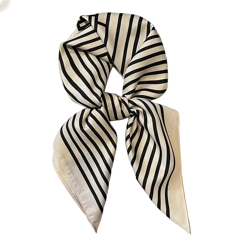 Foulard Femme Rayé Blanc