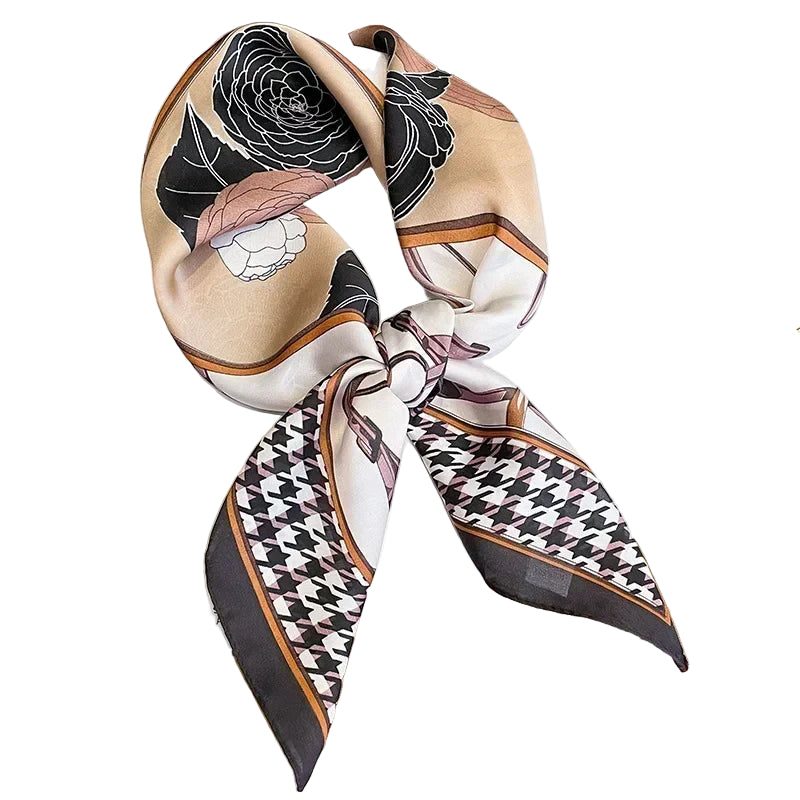 Foulard Femme Stylé Chic Marron