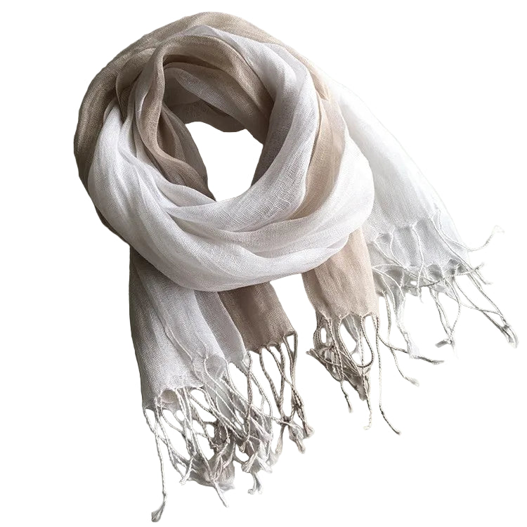 Foulard Femme en Lin Beige