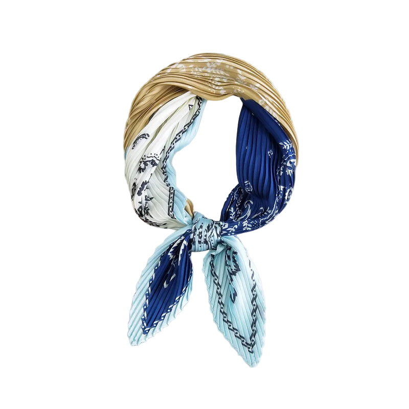 Foulard Plissé Bleu
