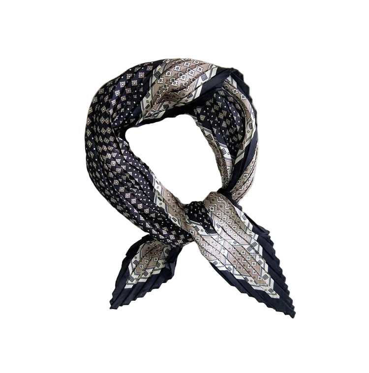 Foulard Plissé Bleu Chic