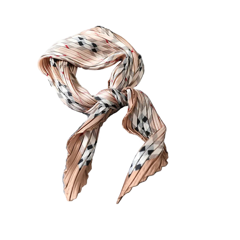 Foulard Plissé à Carreaux