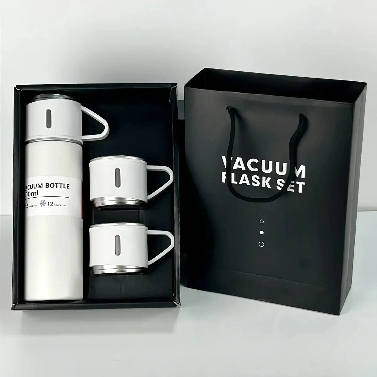 Gourde Isotherme avec Tasses Blanc