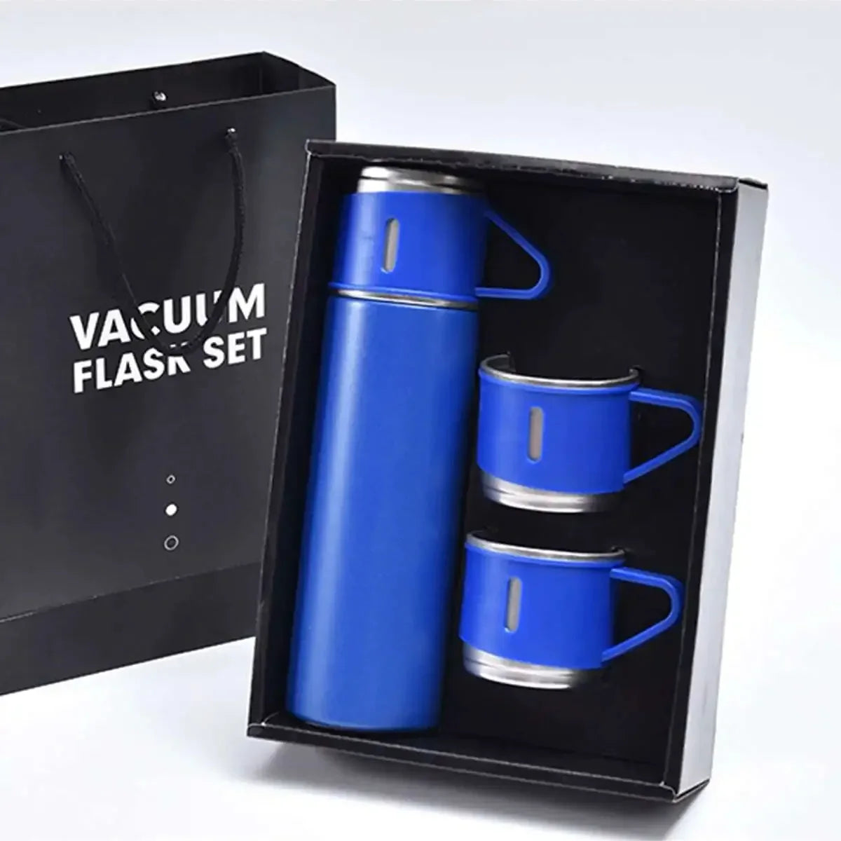 Gourde Isotherme avec Tasses Bleu