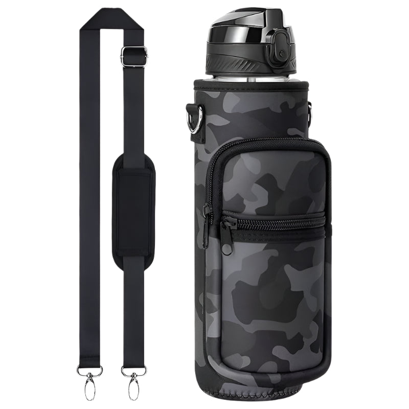 Gourde avec Sac Motif Militaire