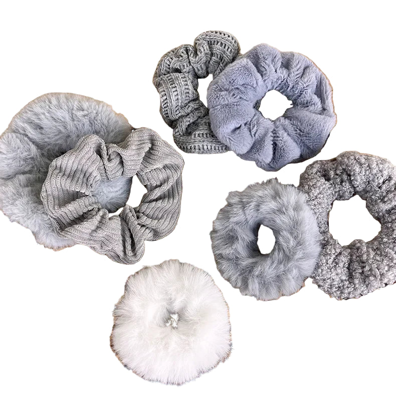 Lot de Chouchou Douillets Gris