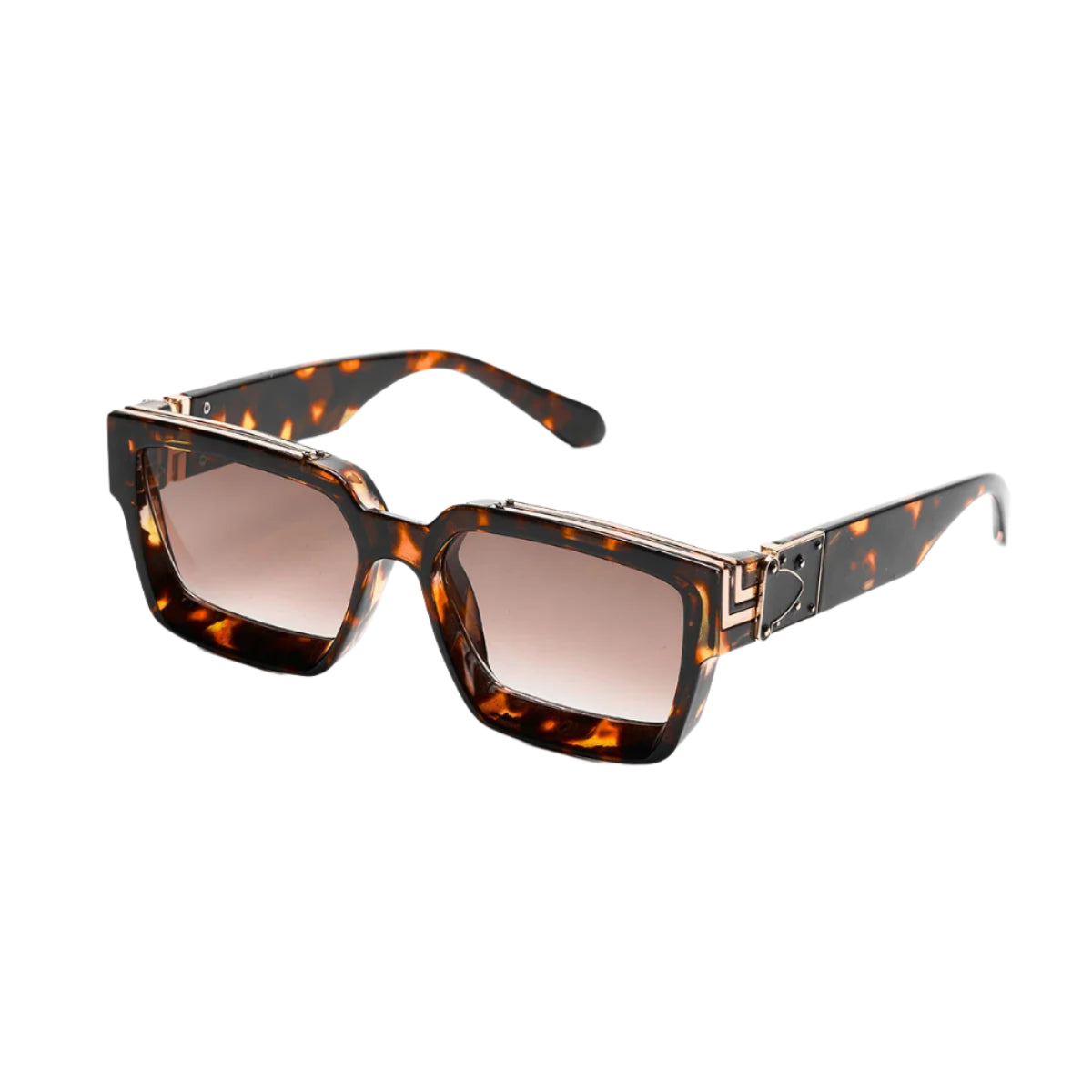 Lunettes de Soleil Carrées Tendances Marron